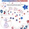 6-Pack Patriotic Plastic Tablecloths, Red White and Blue Star Disposable Rectangle Table Covers for Patriotic Parties, Birthdays, Sports Events, Picnics, Camping and Memorial Day, 54 x 72 Inches